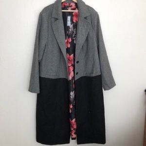 Torrid Insider Grey and Black Coat size 1